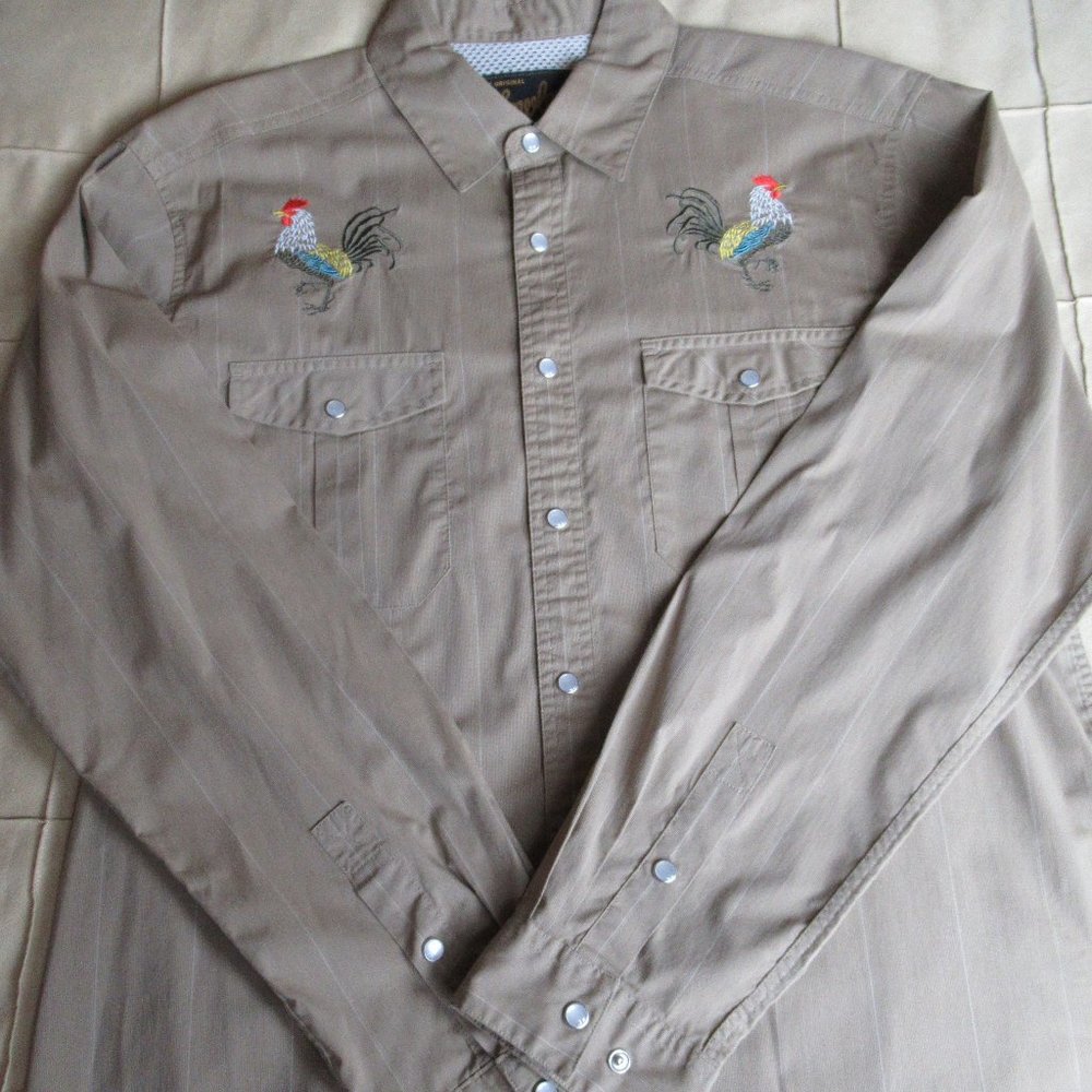 Howler Brothers Gaucho L/S Snapshirt 10th Anniv Rooster M